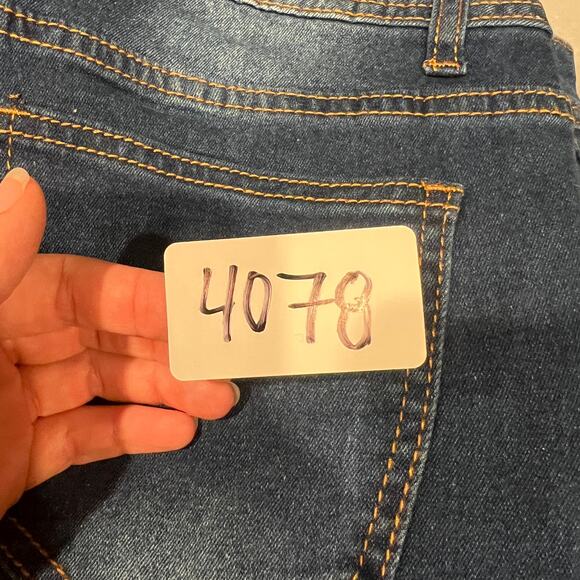 ASHLEY STUART Women's Sequined Mid Rise Skinny Jeans Size 14 In Denim - Picture 14 of 14